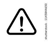 warning icon vector icon.... | Shutterstock .eps vector #1145844650