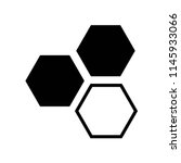 three hexagons cell symbol icon ... | Shutterstock .eps vector #1145933066