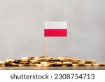 The Flag of Poland with Coins.
