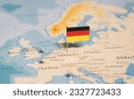 The flag of germany on the...