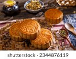 Small photo of Mooncake, which has the form of a full moon, represents the coming together of all family members after a protracted period of separation. However, there are only two primary shapes of traditional moo