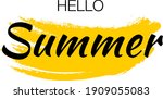 hello summer letter logo... | Shutterstock .eps vector #1909055083