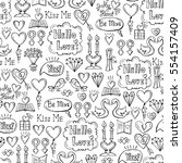 vector seamless pattern with... | Shutterstock .eps vector #554157409