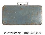 Old Gray Metal Box Isolated On...