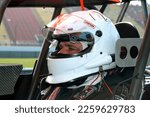 Small photo of Nazareth, PA, USA - August 22, 2003: Race driver Chet Fillip prepares to compete in a USAC Silver Crown race during an IndyCar weekend at Nazareth Speedway.