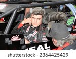Small photo of Anderson, IN, USA - May 27, 2017: Race driver Caleb Armstrong prepares to compete in the Little 500 Sprint Car race at Anderson Speedway in Indiana.