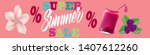 super summer sale banner. bank... | Shutterstock .eps vector #1407612260