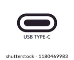 usb type c port icon | Shutterstock .eps vector #1180469983