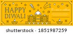 happy diwali greeting web... | Shutterstock .eps vector #1851987259