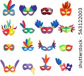Masquerade Colorful Masks Set....