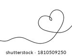 heart continuous line drawing.... | Shutterstock .eps vector #1810509250