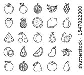 set of fruits icons with simple ... | Shutterstock .eps vector #1547822300