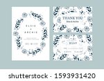  wedding invitation with... | Shutterstock .eps vector #1593931420