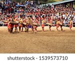 Small photo of "Wangala dance of Garo tribe, performed on the occasion of 19th Hornbill festival, held at Kisama heritage village, near Kohima town, Nagaland, Northeast India on 3rd December 2018"