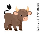 Baby Bull. Vector Drawing Of An ...