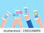 new chat messages notification... | Shutterstock .eps vector #1502148890