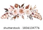 flowers watercolor  floral... | Shutterstock . vector #1836134776