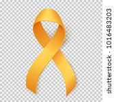 realistic gold ribbon ... | Shutterstock .eps vector #1016483203
