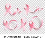 big set of realistic pink... | Shutterstock .eps vector #1183636249