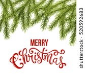 merry christmas card with... | Shutterstock .eps vector #520592683