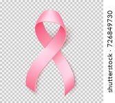 realistic pink ribbon  breast... | Shutterstock .eps vector #726849730