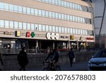 Small photo of ZOB, Zentraler Omnibus Bahnhof, Munich, Germany, September 2021, front entrance of central bus station