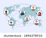 global communication concept... | Shutterstock .eps vector #1896378910