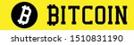bitcoin logo icon template with ... | Shutterstock .eps vector #1510831190