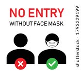 no entry without face mask sign.... | Shutterstock .eps vector #1793229199