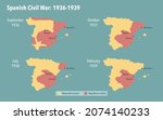 Map Of The Spanish Civil War...