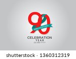 90 years anniversary blue... | Shutterstock .eps vector #1360312319