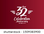 32 years anniversary white... | Shutterstock .eps vector #1509383900