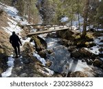 Small photo of Le Torrent stream below the Torrentfall waterfall (Cascade du Torrent) and above the settlement, Les Diablerets - Canton of Vaud, Switzerland (Suisse)