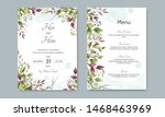 wedding invitation card with... | Shutterstock .eps vector #1468463969