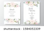 hand drawn floral wedding... | Shutterstock .eps vector #1584052339