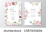 hand drawn floral wedding... | Shutterstock .eps vector #1587643606