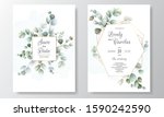 beautiful hand drawn floral... | Shutterstock .eps vector #1590242590
