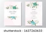 beautiful wedding invitation... | Shutterstock .eps vector #1637263633