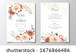 wedding invitation card set... | Shutterstock .eps vector #1676866486
