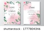 beautiful floral frame wedding... | Shutterstock .eps vector #1777804346