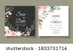 beautiful floral wedding... | Shutterstock .eps vector #1833731716