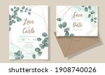 wedding invitation card with... | Shutterstock .eps vector #1908740026
