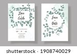 wedding invitation card with... | Shutterstock .eps vector #1908740029