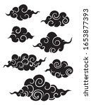 chinese cloud style. vector art | Shutterstock .eps vector #1653877393