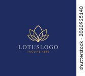 beautiful lotus logo art vector | Shutterstock .eps vector #2020935140