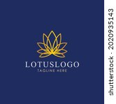 beautiful lotus logo art vector | Shutterstock .eps vector #2020935143