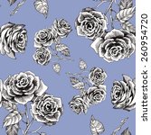 rose flowers seamless pattern... | Shutterstock .eps vector #260954720