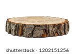 Wood Cross Section Isolated On...