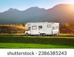 Rv motorhome camper van on the...