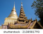 Golden Pagoda And Burmese Style ...